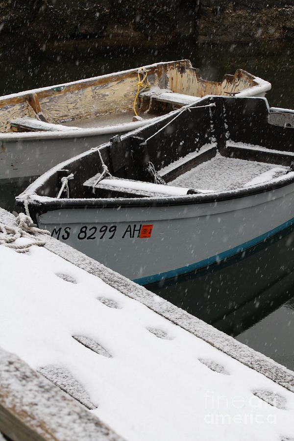 Snowy Dock and Dinghies 012813 by Gene Marchand Snowy Dock and Dinghies 012813 by Gene Marchand