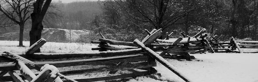 Snowy fence Photograph by Michael Porchik