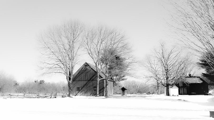 Landscape Photograph - Snowy Glow on the Farm by Linda C Johnson Landscape Photograph - Snowy Glow on the Farm by Linda C Johnson