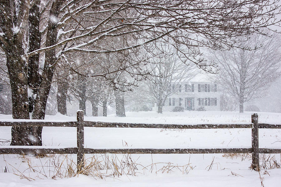 Snowy New England Photograph by Benjamin Williamson