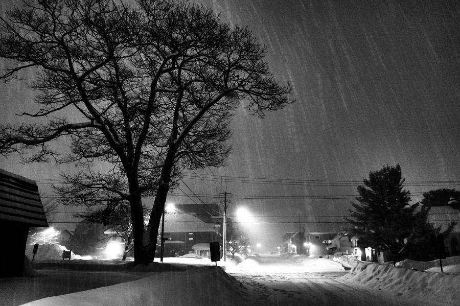 Snow Photograph - Snowy Night by Lliem Seven