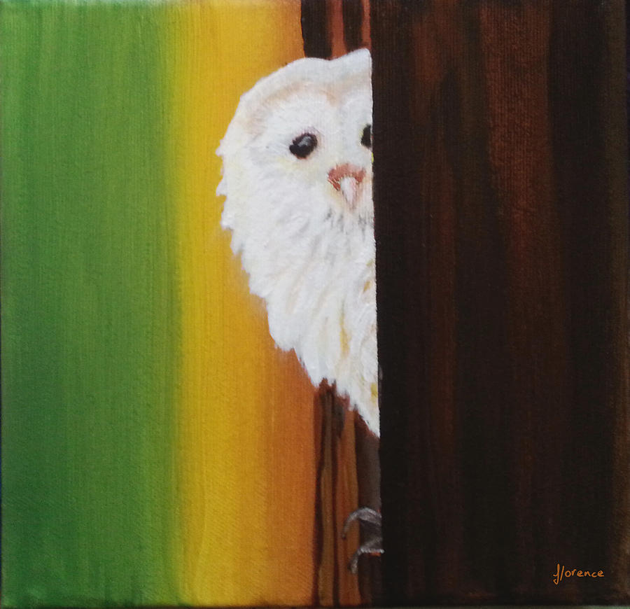 Snowy Owl Painting by Florentina Maria Popescu