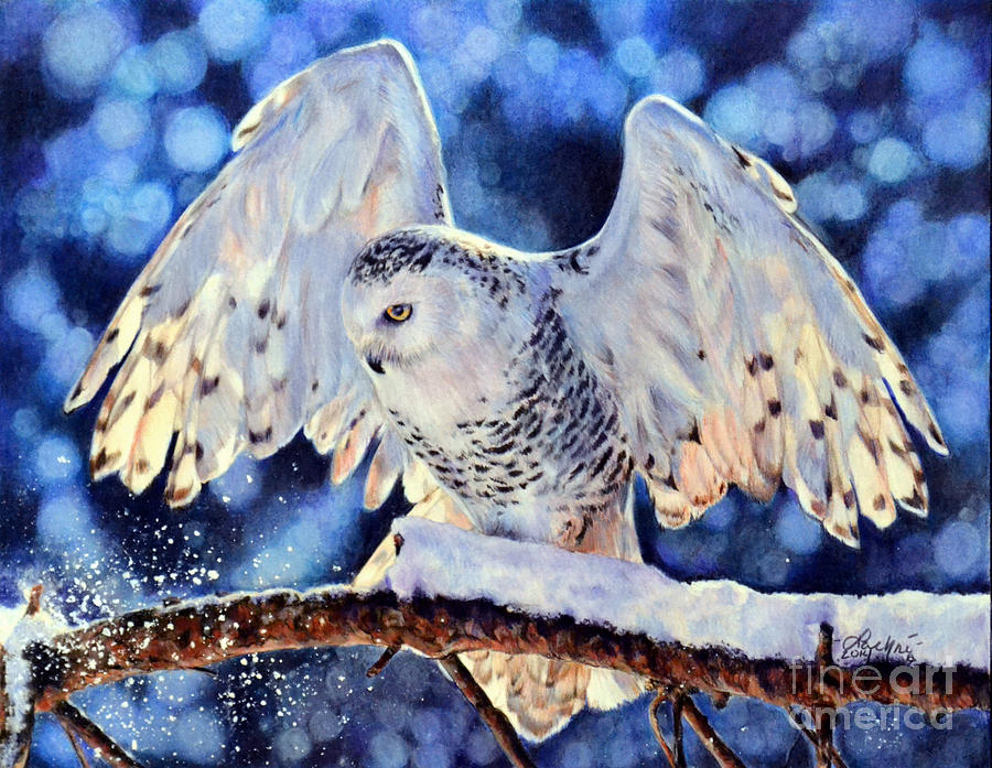 Snowy Owl Painting - Illumination by Lachri