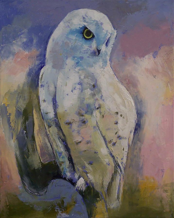 Snowy Owl Painting by Michael Creese