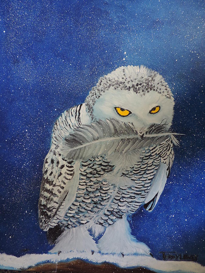 Snowy Owl Painting by Terry Lewey - Fine Art America