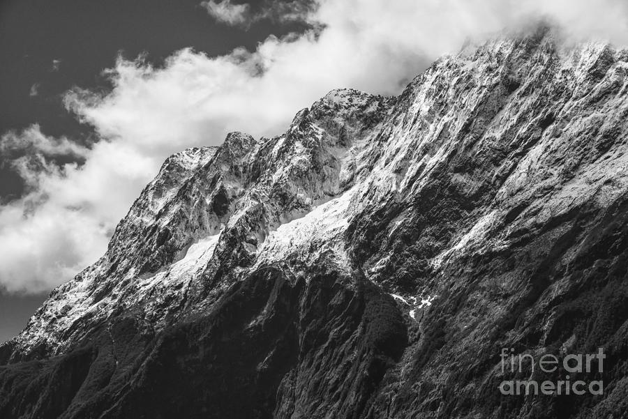 Snowy Peaks at Milford Sound 2 Photograph by Bob Phillips