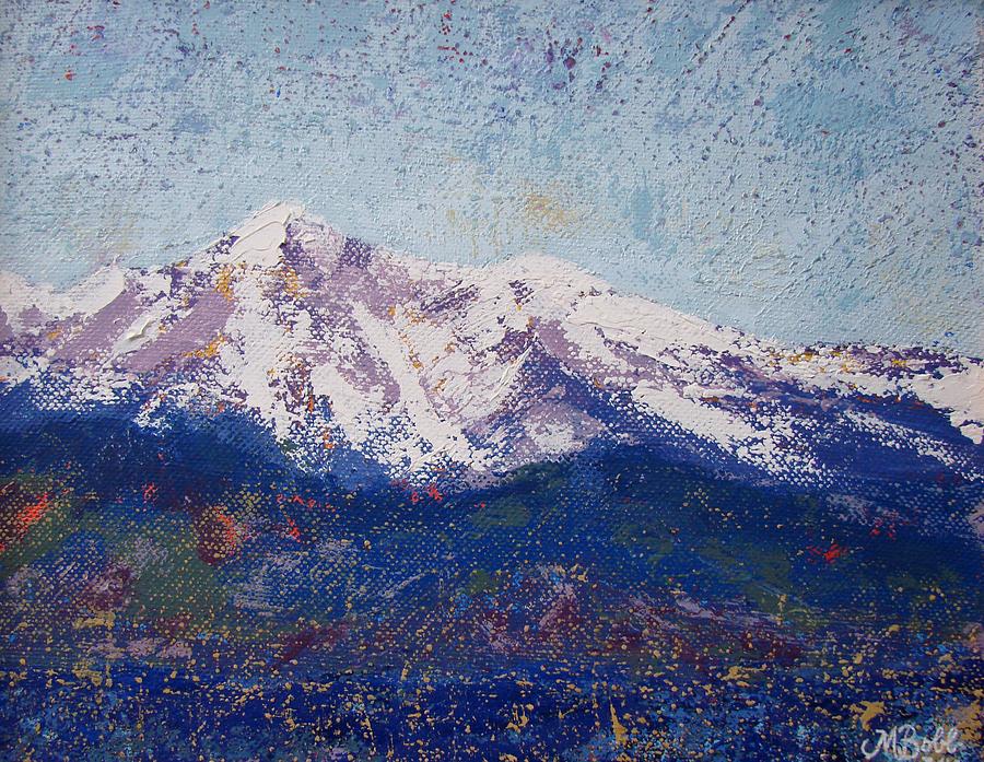 Landscape Painting - Snowy Peaks by Margaret Bobb Landscape Painting - Snowy Peaks by Margaret Bobb