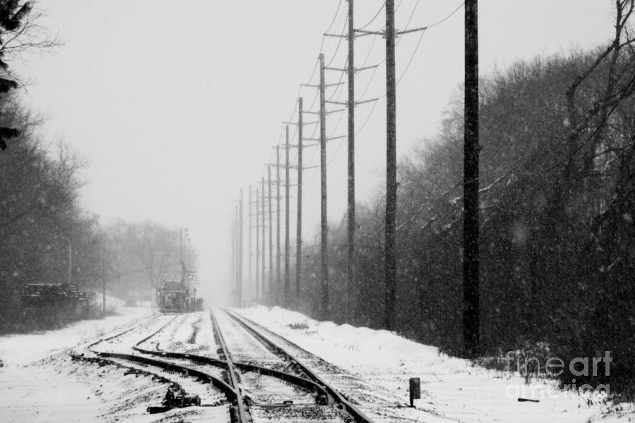 Snowy Rails Photograph by Steven Macanka