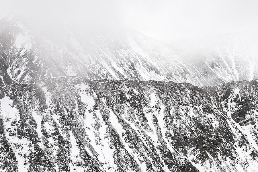 Snowy Ridge Abstract Photograph by Aaron Spong