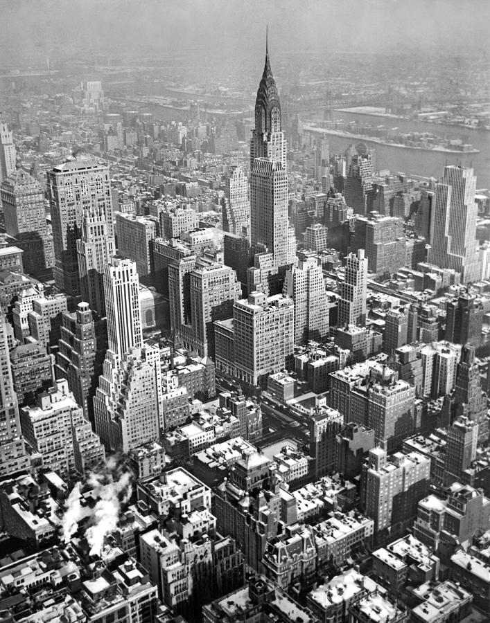 Snowy Roofs In New York City Photograph by Underwood Archives - Fine ...