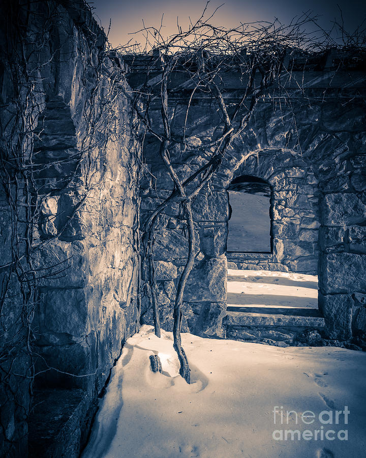 Snowy Ruins at night Photograph by Edward Fielding