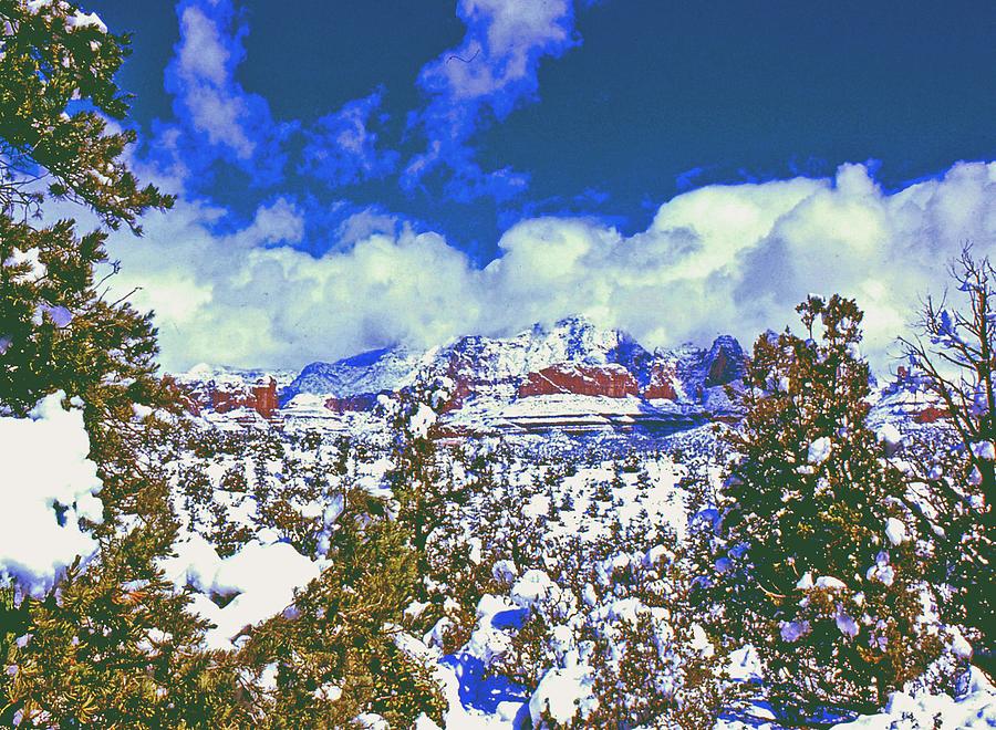 Arizona Photograph - Snowy Sedona by Gary Wonning