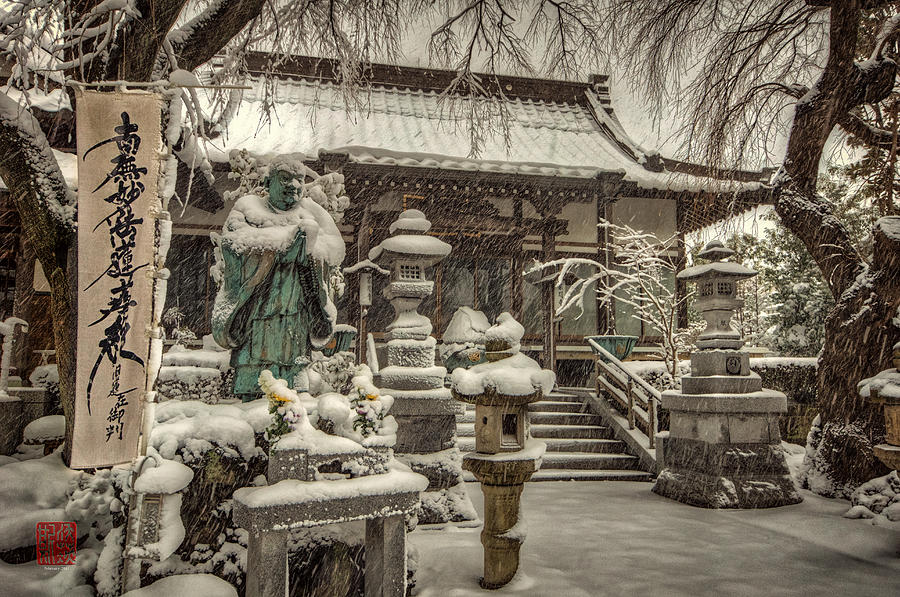 Snowy Temple Photograph by John Swartz