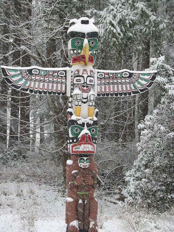 Snowy Totem Photograph by Brian Chase | Fine Art America