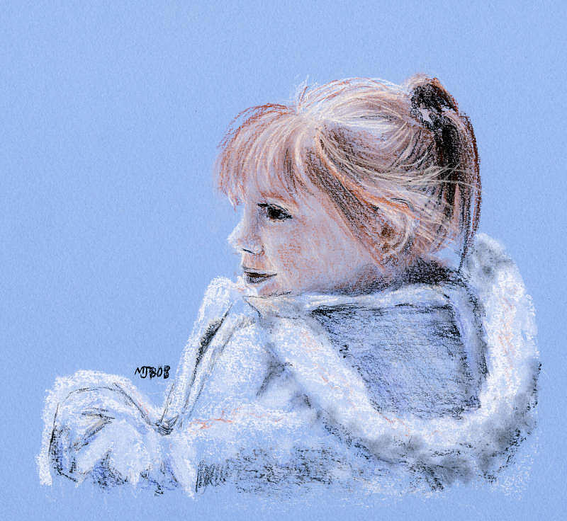 Winter Drawing - Snug As A Bug In A Rug by Michael Beckett