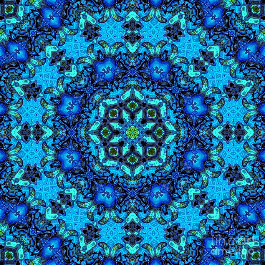 Blue Digital Art - So Blue - 33 - Mandala by Aimelle Ml