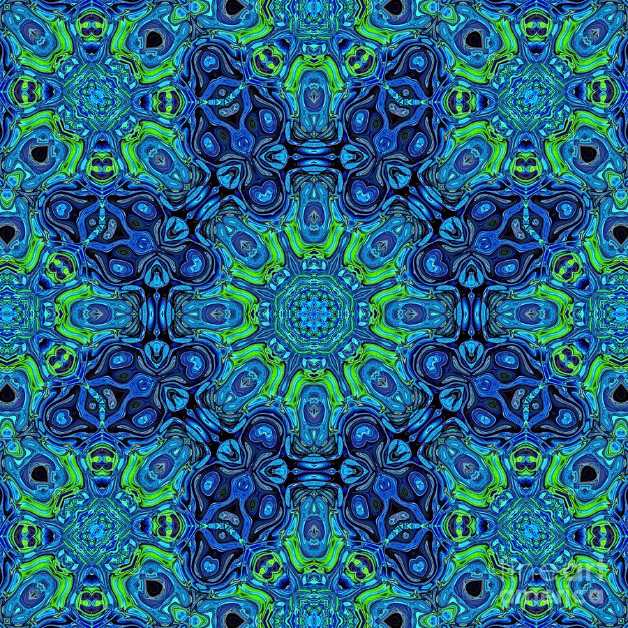 Blue Digital Art - So Blue - 49 - Mandala by Aimelle Ml