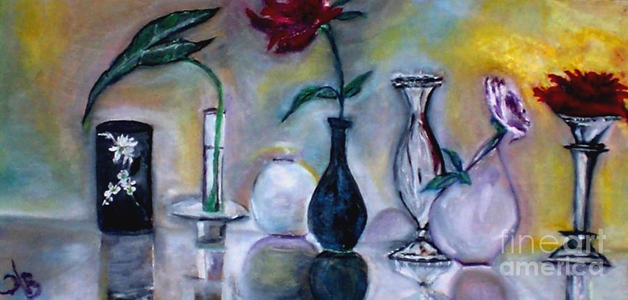 Vase Painting - So Happy To Meet Your Acquaintance by Helena Bebirian