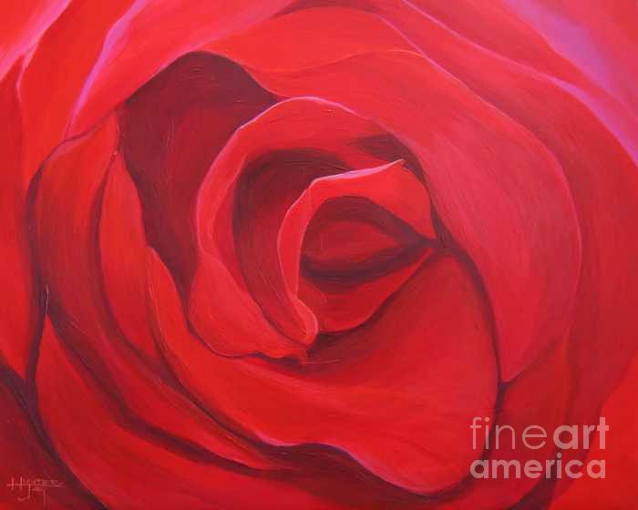 So Red the Rose Painting by Hunter Jay