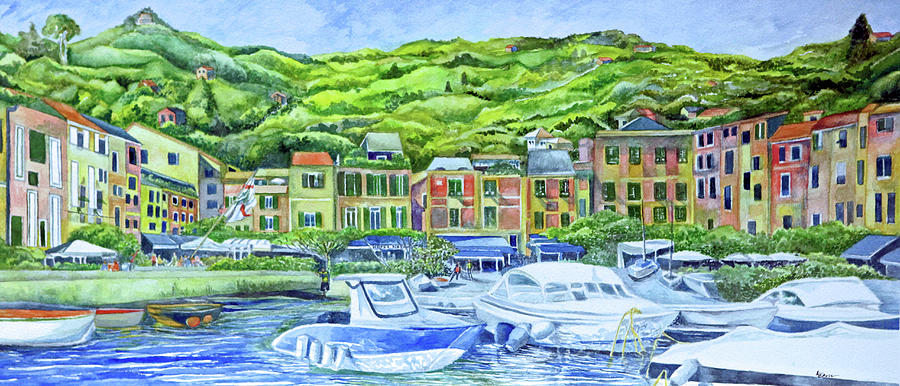 So This is Portofino Painting by Kandy Cross