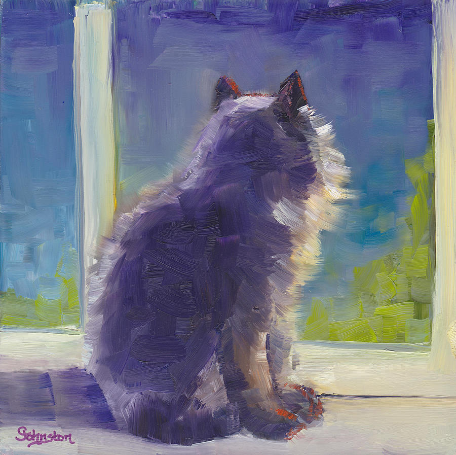 Soaking Up The Morning Sun Painting by Cindy Johnston