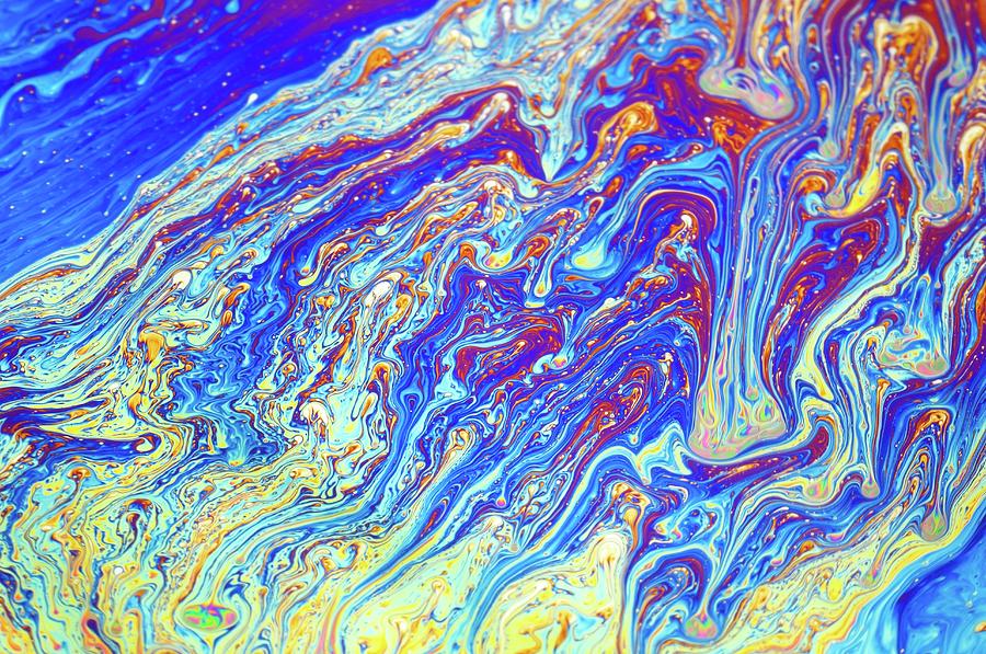 Pattern Photograph - Soap Bubble Iridescence by Daniel Sambraus