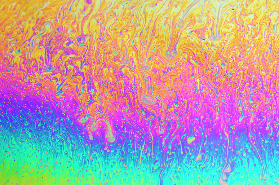 Soap Bubble Surface Photograph by Daniel Sambraus/science Photo Library
