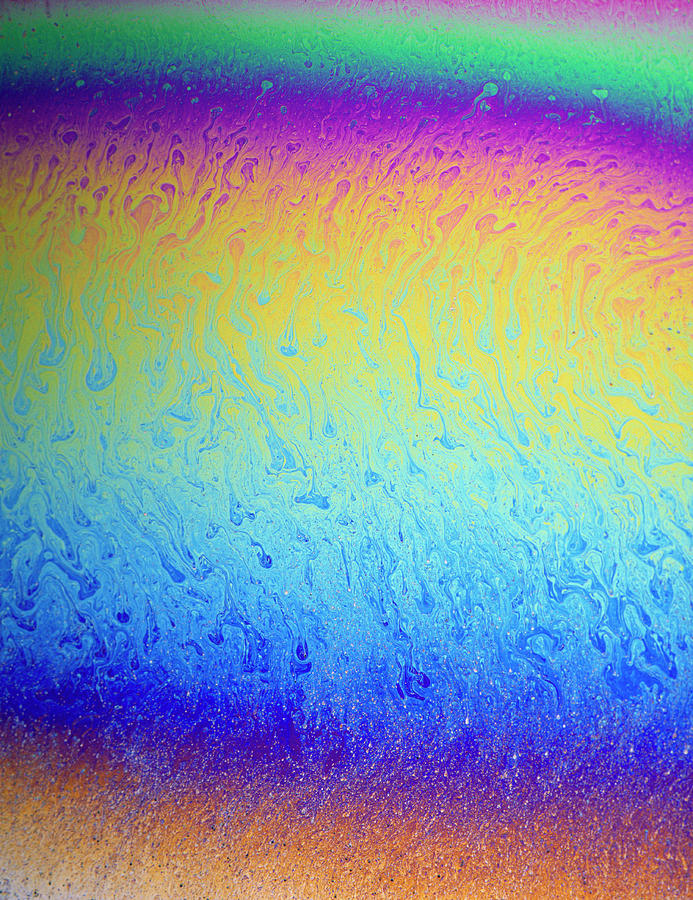 Soap Bubble With Light Interference Patterns Photograph by David Taylor/science Photo Library