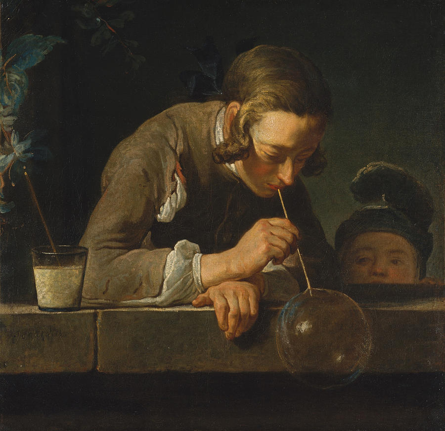 Soap Bubbles Painting by Jean-Simeon Chardin
