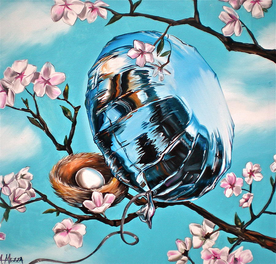 Egg Painting - Soaring by Anthony Mezza