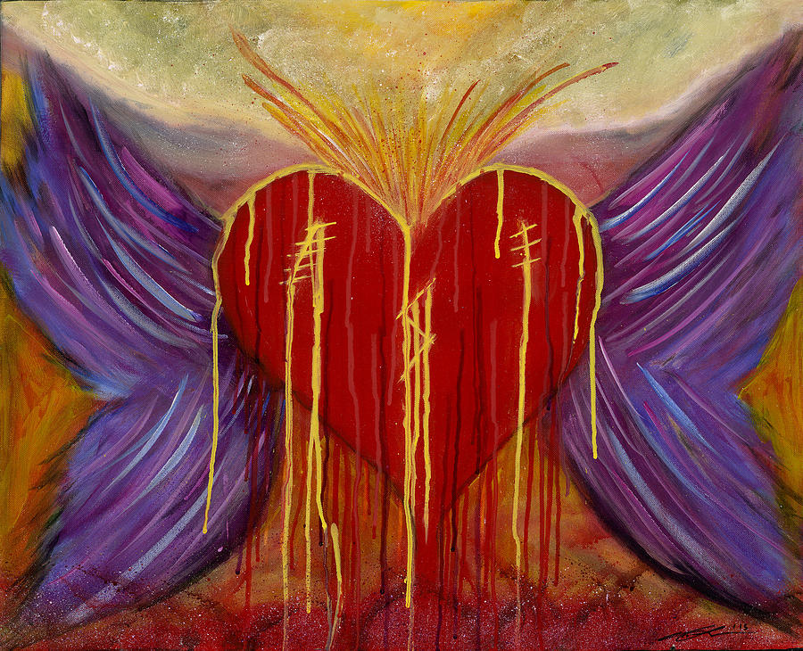 Soaring Heart Painting by Tamika Lamb
