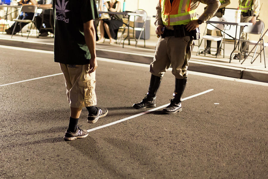 Sobriety Checkpoint Test Photograph by Jim West/science Photo Library