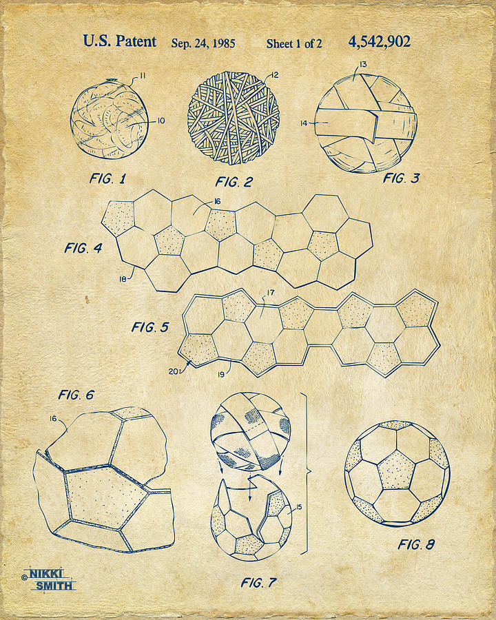 Soccer Ball Construction Artwork - Vintage Digital Art by Nikki Marie Smith