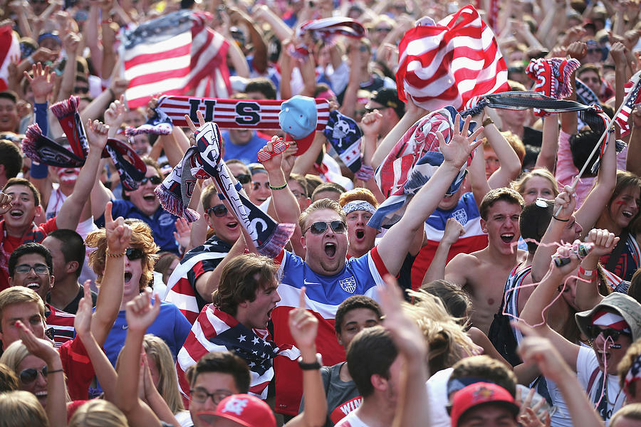 Soccer Fans Gather To Watch U.s. Play Photograph by Scott Olson