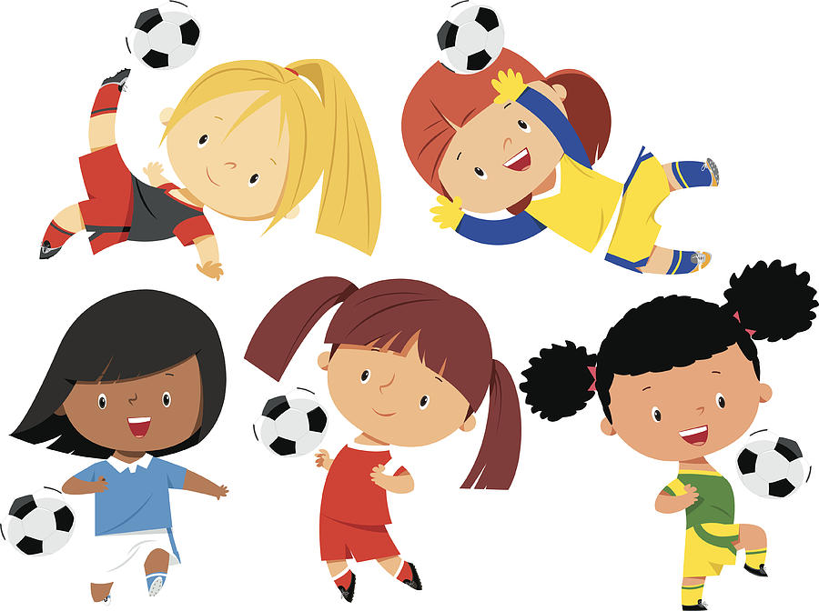 Soccer Girls Drawing by Pijama61