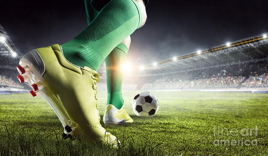 Play Photograph - Soccer Player In Action Mixed Media by Sergey Nivens Play Photograph - Soccer Player In Action Mixed Media by Sergey Nivens