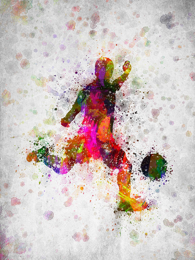 Soccer Player - Kicking Ball Digital Art