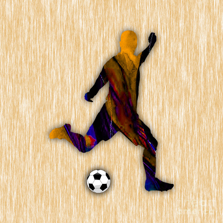 Soccer Player Mixed Media by Marvin Blaine