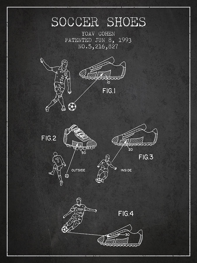 Soccer Shoes Patent From 1993 - Dark Digital Art