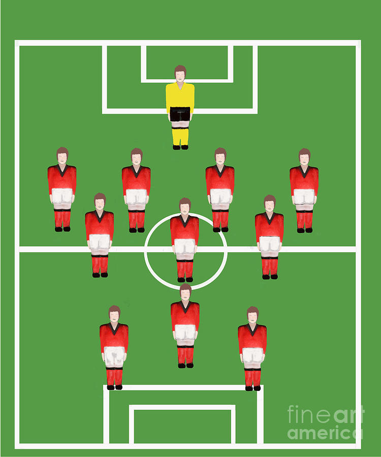 Soccer team football players Digital Art by Tom Conway