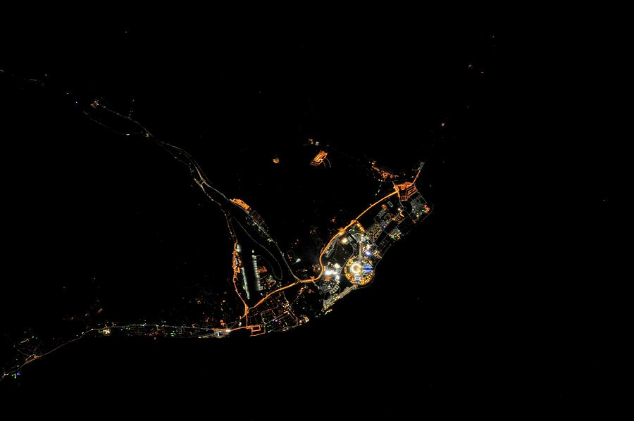 Sochi Olympic Park At Night From Space Photograph by Nasa