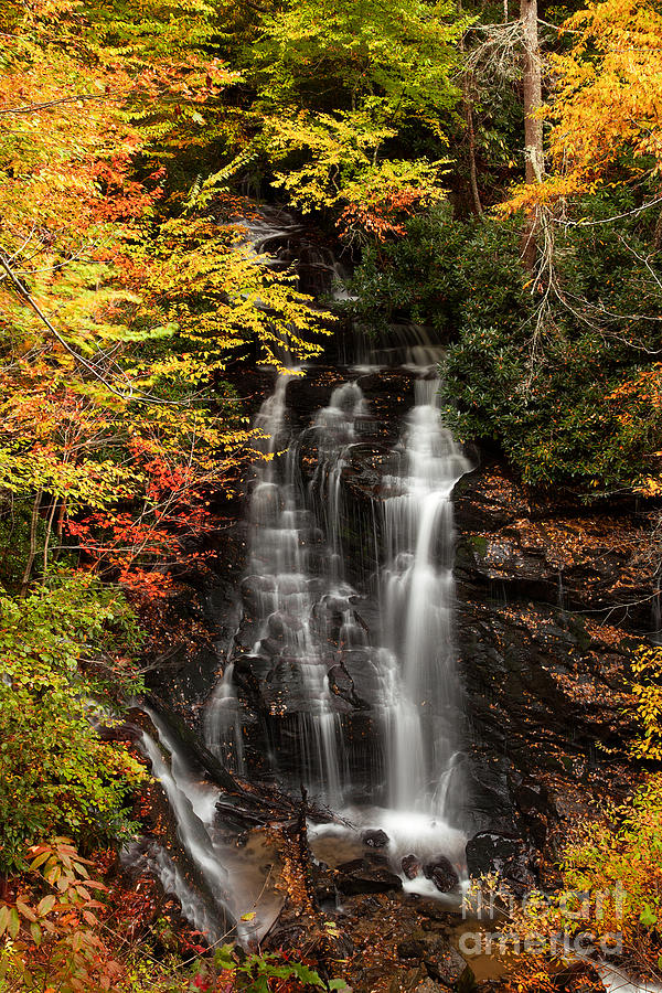 Soco Falls Dresssed for Autumn  Photograph by Deborah Scannell