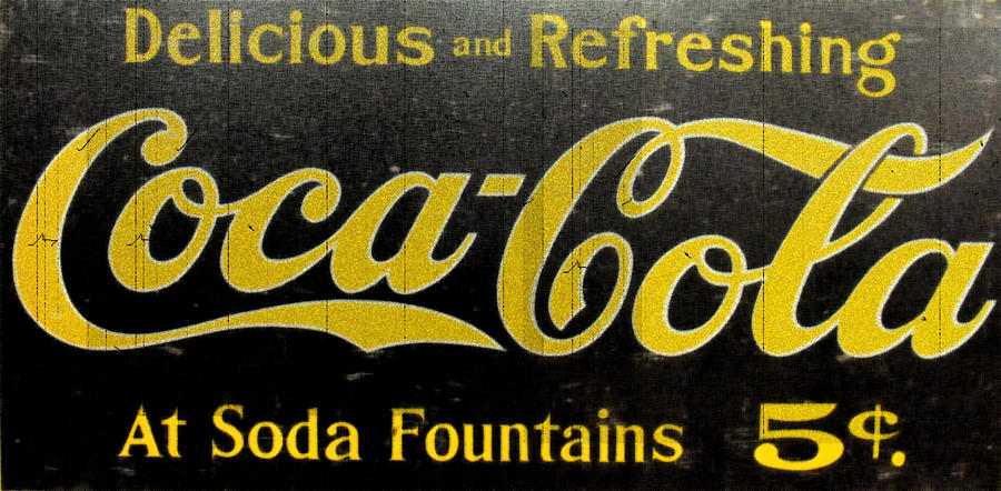 Sign Photograph - Soda Fountains Sign by Kristie  Bonnewell