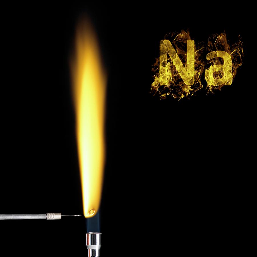 Sodium Flame Test Photograph by Science Photo Library