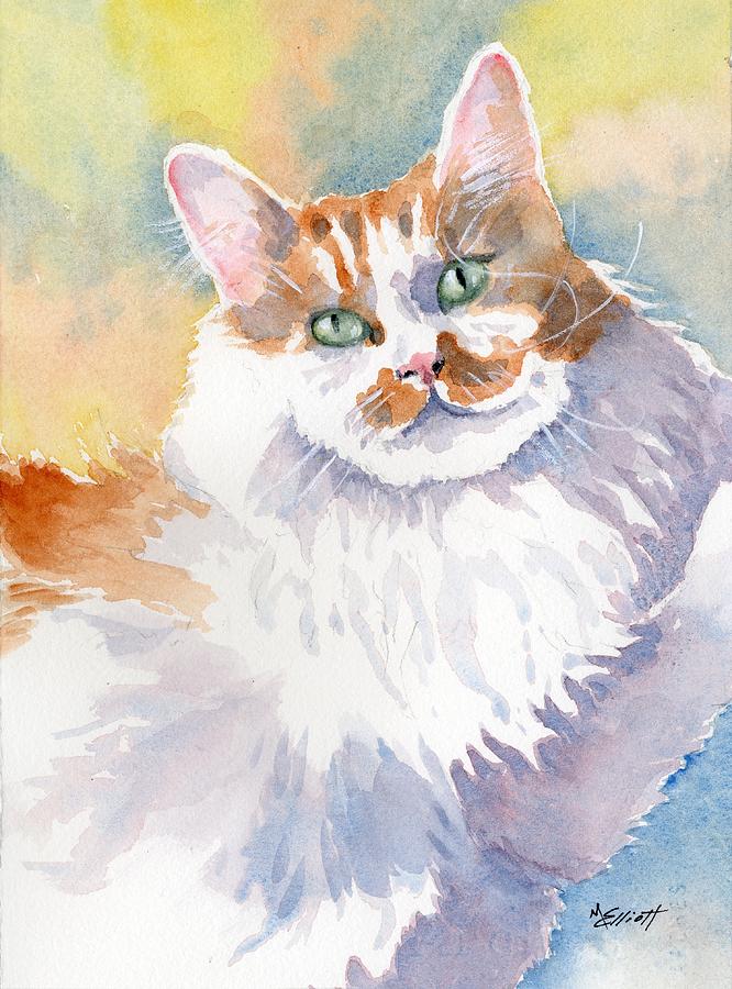 Cat Painting - Soft as a Whisper by Marsha Elliott