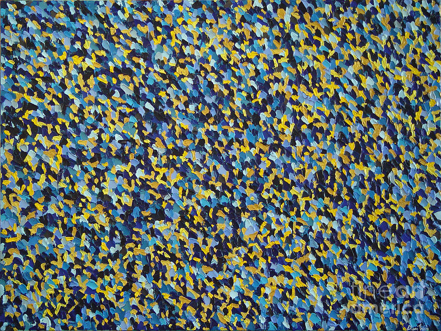 Soft Blue with Yellow Painting by Dean Triolo