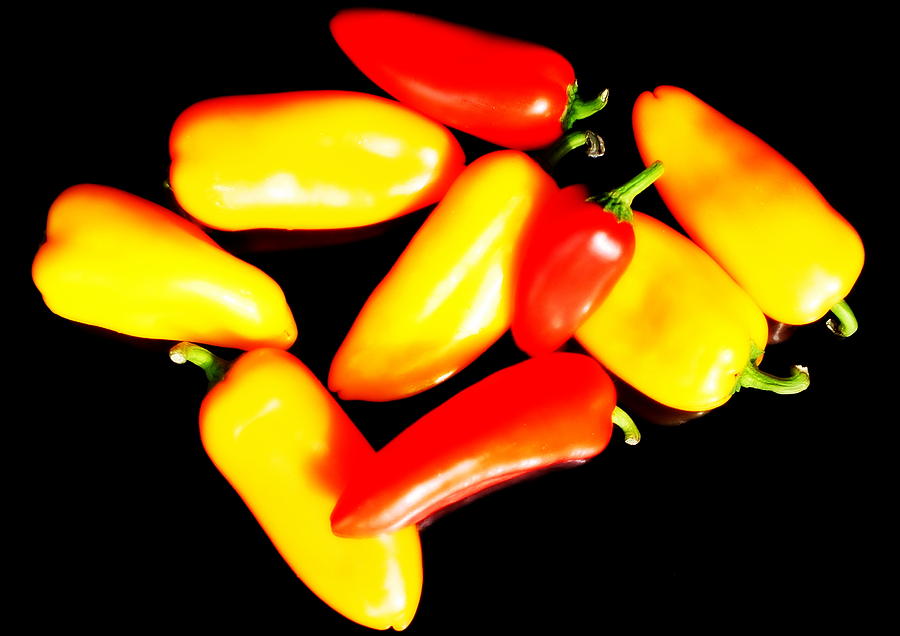 Soft focus peppers Photograph by Guy Pettingell