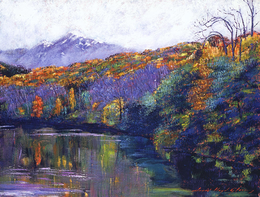 Mountain Painting - Soft Lake by David Lloyd Glover