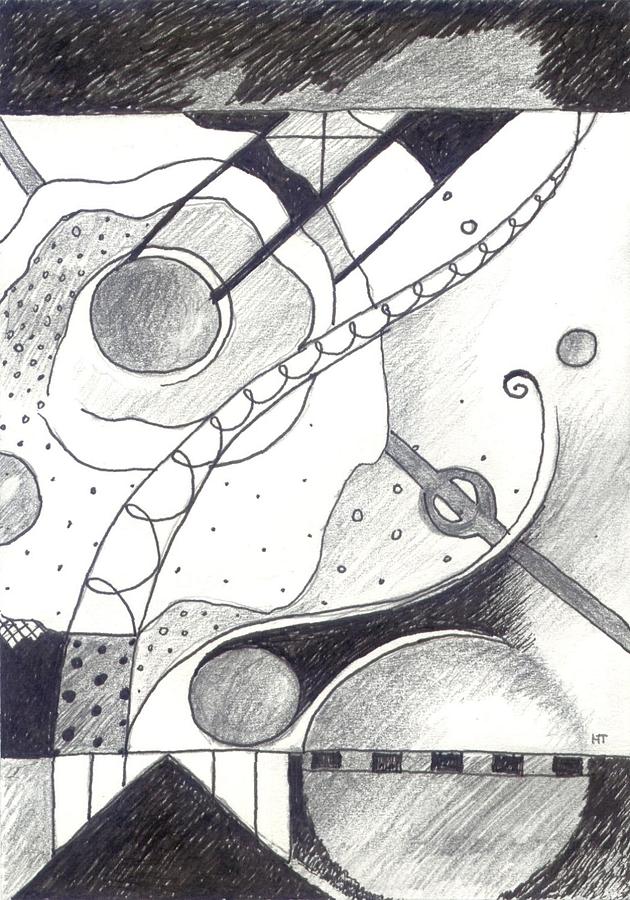 Abstract Drawing - Soft Landings 1 by Helena Tiainen