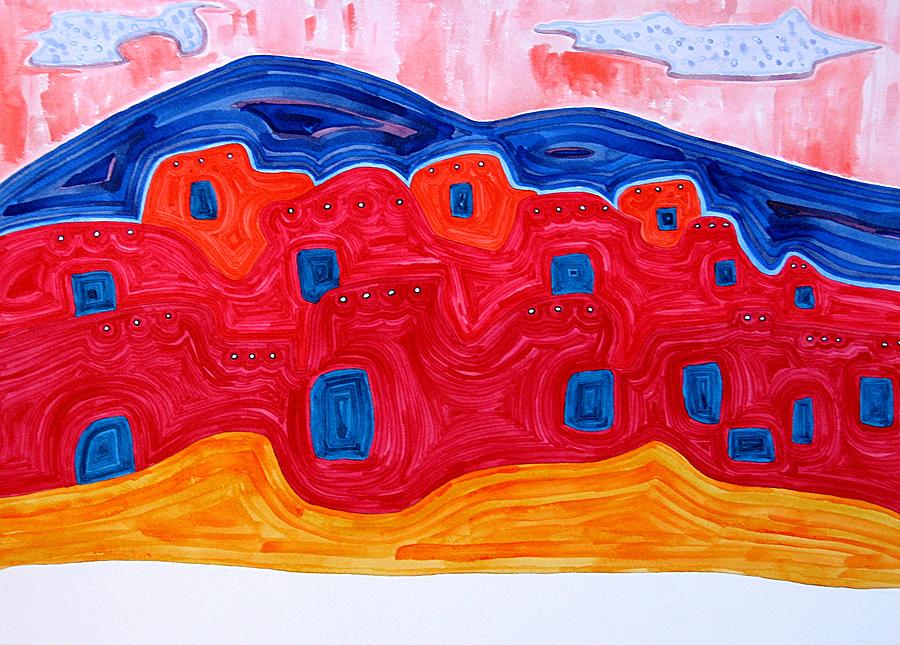 Soft Pueblo original painting Painting by Sol Luckman